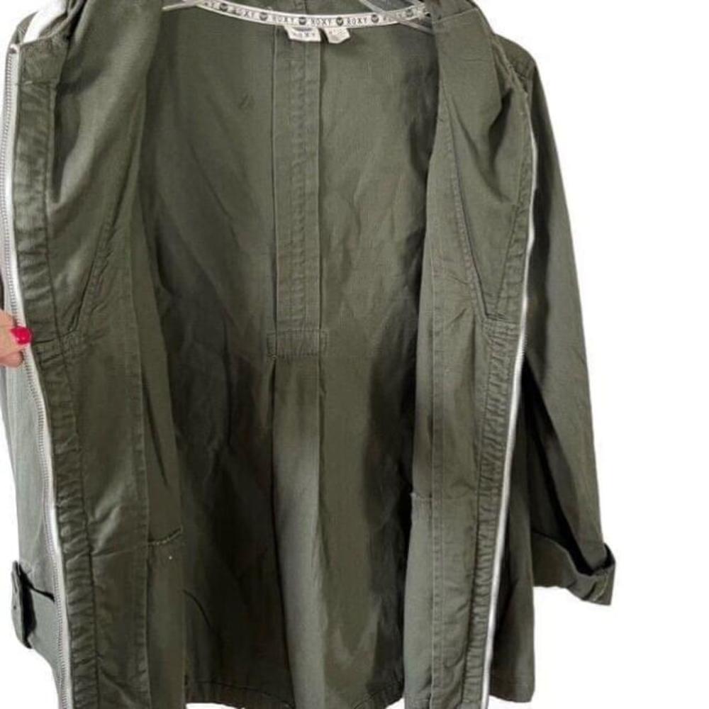 Roxy Overhaul Olive Green Hooded Jacket Size Medium - Picture 7 of 10